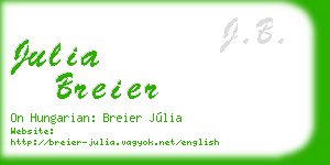 julia breier business card